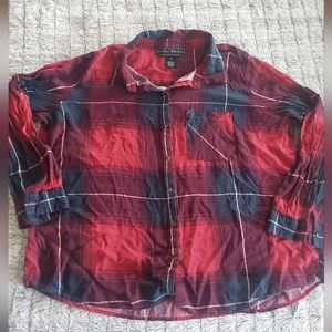 Poly & Esther‎ 3x plaid shirt